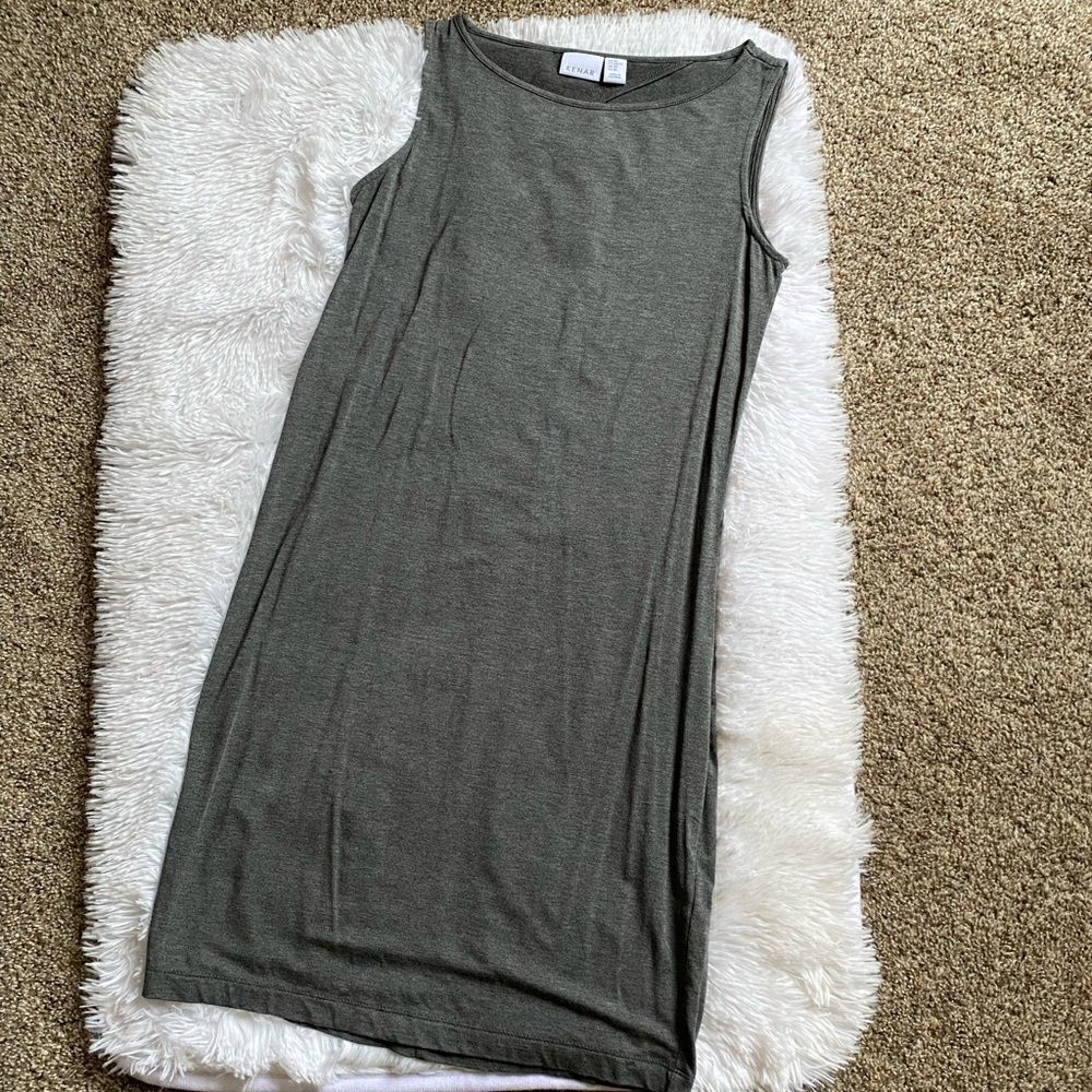Kenar‎ Dress Sleeveless Gray Stretch Open Back Casual Comfy Women’s Size XS